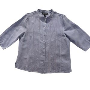 Dialogue Purple Linen/Rayon Blouse L‎